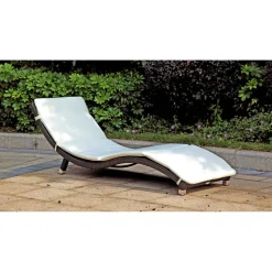 Sonnenliege 'Caracas' hellgrau/anthrazit 59 x 62 x 195 cm