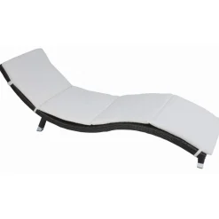 Sonnenliege 'Caracas' hellgrau/anthrazit 59 x 62 x 195 cm