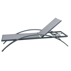 Sonnenliege 'Donna' verstellbar anthrazit 72 x 43 x 197 cm