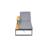 Sonnenliege 'Fano' beige/grau 196 x 70 x 30 cm