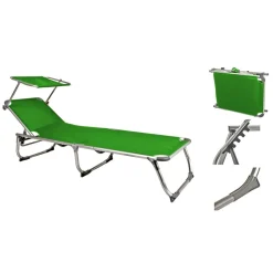 Sonnenliege 'Kiso' klappbar/verstellbar grau 61 x 30 x 188 cm