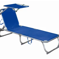Sonnenliege 'Kiso' klappbar/verstellbar blau 61 x 30 x 188 cm