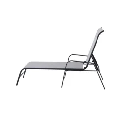 Sonnenliege 'Laura' grau 171 x 61,5 x 94,5 cm