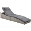 Sonnenliege 'Michelle' klappbar grau 60 x 40 x 200 cm