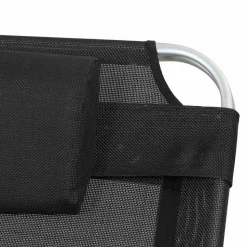 Sonnenliege 'Sole' klappbar schwarz 69,5 x 105 x 226 cm