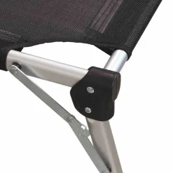 Sonnenliege 'Sole' klappbar schwarz 69,5 x 105 x 226 cm