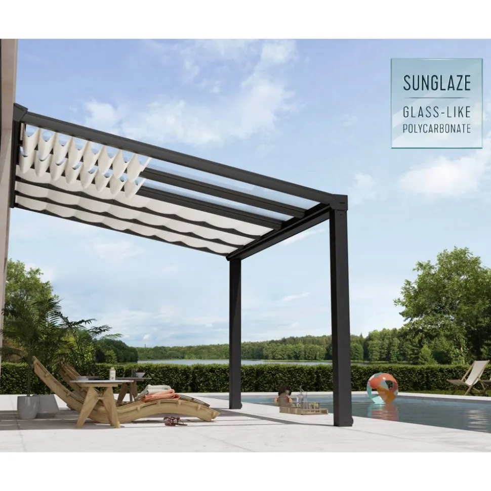 Sonnensegel für Terrassenüberdachung 'Stockholm' 325 x 64,5 cm 5 Stück