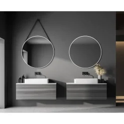 Spiegel 'Silver Coiffeur' weiß Ø 80 cm