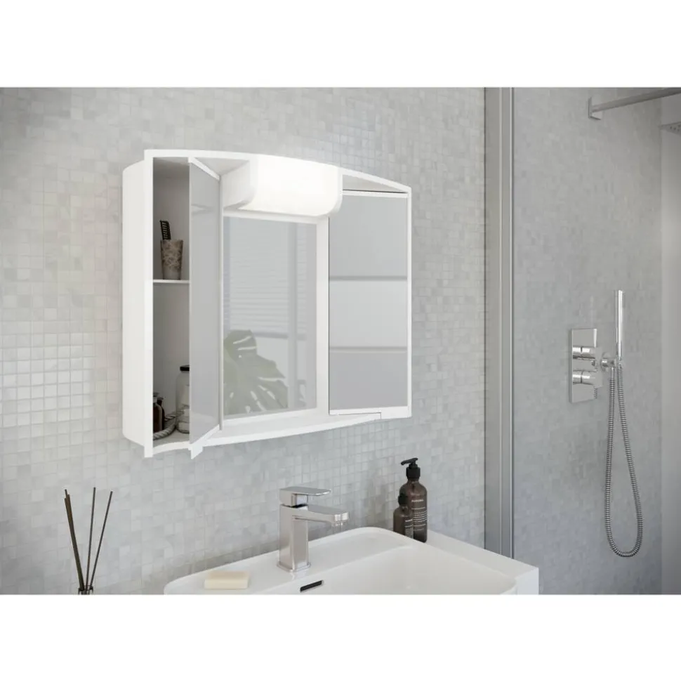 Spiegelschrank 'Angy' weiß Hochglanz 59 x 50 x 15 cm