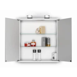 Spiegelschrank 'Barit' weiß Hochglanz 60 x 69 x 20,9 cm