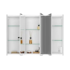 Spiegelschrank 'Batu' weiß Hochglanz 100 x 71,4 x 15,2 cm