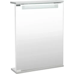 Spiegelschrank 'Cento' aluminiumfarben Hochglanz 50 x 65 x 14 cm