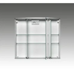 Spiegelschrank 'Doro' aluminiumfarben matt 67,4 x 60 x 22 cm