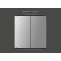 Spiegelschrank 'Kandi' schwarz Hochglanz 60 x 70,2 x 19,4 cm