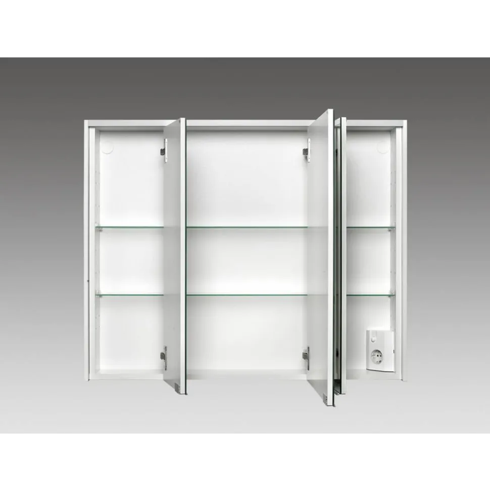 Spiegelschrank 'KHX' weiß Hochglanz 90,4 x 74 x 14,2 cm