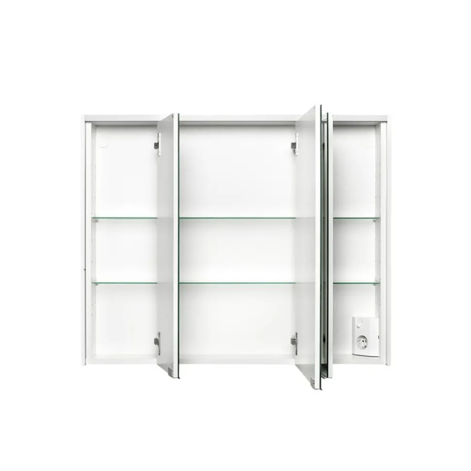 Spiegelschrank 'KHX' weiß Hochglanz 90,4 x 74 x 14,2 cm
