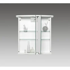 Spiegelschrank 'Numa LED' weiß matt 58 x 59,5 x 23 cm