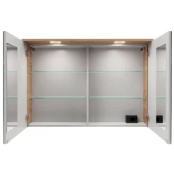 Spiegelschrank 'Vita' Eichefarben Braun 100,2 x 69,6 x 26,5 cm