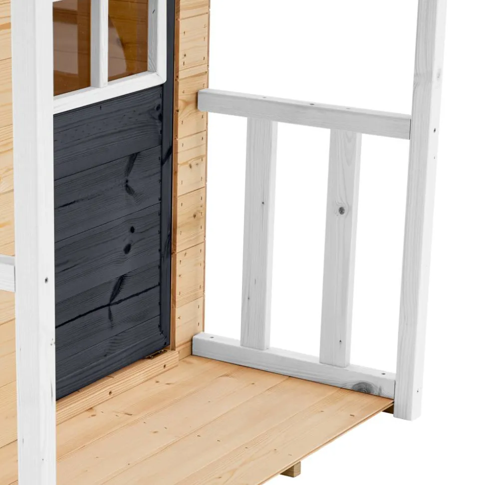 Spielhaus 'Holli' naturfarben/schwarz 137 x 121 x 140 cm