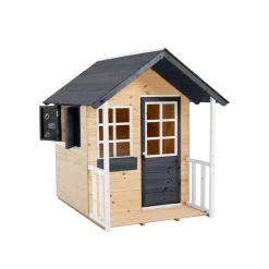 Spielhaus 'Holli' naturfarben/schwarz 137 x 121 x 140 cm