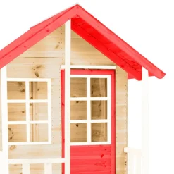 Spielhaus 'Lolla 1' naturfarben/rot mit Rutsche 270 x 148 x 224 cm