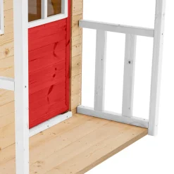 Spielhaus 'Lolla' naturfarben/rot 135 x 120 x 139 cm