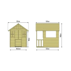 Spielhaus 'Villa' naturfarben 137 x 121 x 140 cm