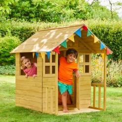 Spielhaus 'Villa' naturfarben 137 x 121 x 140 cm
