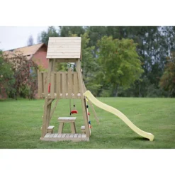 Spielturm 'Giraffe' Natur Kiefernholz 280 x 340 x 270 cm
