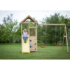 Spielturm 'Giraffe' Natur Kiefernholz 280 x 340 x 270 cm