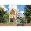 Spielturm 'Ida' naturbelassen mit Rutsche anthrazit 200 x 394 x 345 cm