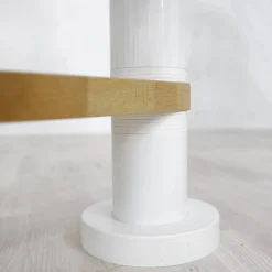 Spindeltreppe 'Oslo' weiß/buche Ø 140 cm