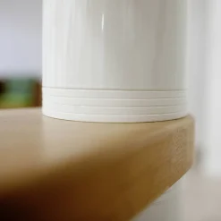 Spindeltreppe 'Oslo' weiß/buche Ø 140 cm