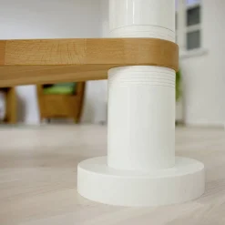 Spindeltreppe 'Oslo' weiß/buche Ø 140 cm