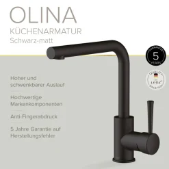 Spültischarmatur 'Olina' schwarz