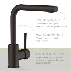 Spültischarmatur 'Olina' schwarz