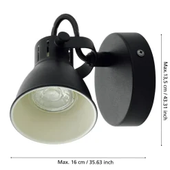 Spotleuchte 'Seras 2' schwarz Ø 10 cm