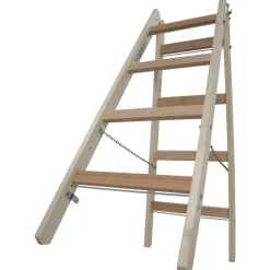 Sprossenstehleiter 'Stabilo' Holz 2 x 7 Stufen