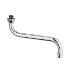 S-Rohrauslauf verchromt 3/4" x 200 mm, mit Mischdüse und O-Ring