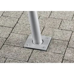 Stahlmast silberfarben für Sonnensegel Ø 240 cm