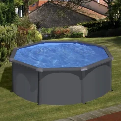 Stahlwandpool-Set 'Anthracite' Ø 300 × 120 cm