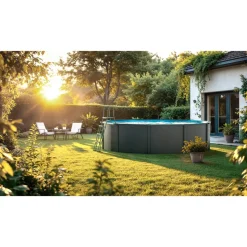 Stahlwandpool-Set 'Anthracite' Ø 460 × 120 cm