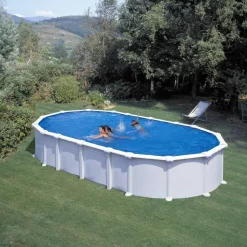Stahlwandpool-Set 'Haiti' 730 x 375 x 132 cm mit Sicherheitsleiter und Sandfilteranlage