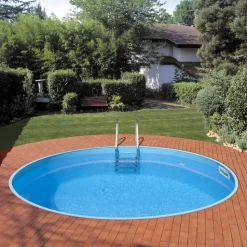 Stahlwandpool-Set 'Madagascar' Ø 420 x 150 cm mit Trittleiter und Sandfilteranlage