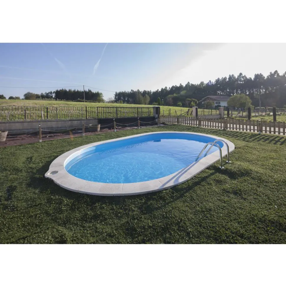 Stahlwandpool-Set 'Sumatra' 600 x 320 x 120 cm mit Trittleiter und Sandfilteranlage
