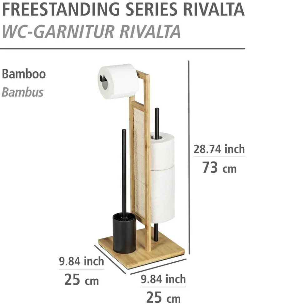 Stand WC-Garnitur 'Allegre' 3-in-1 Bambus/Rattan