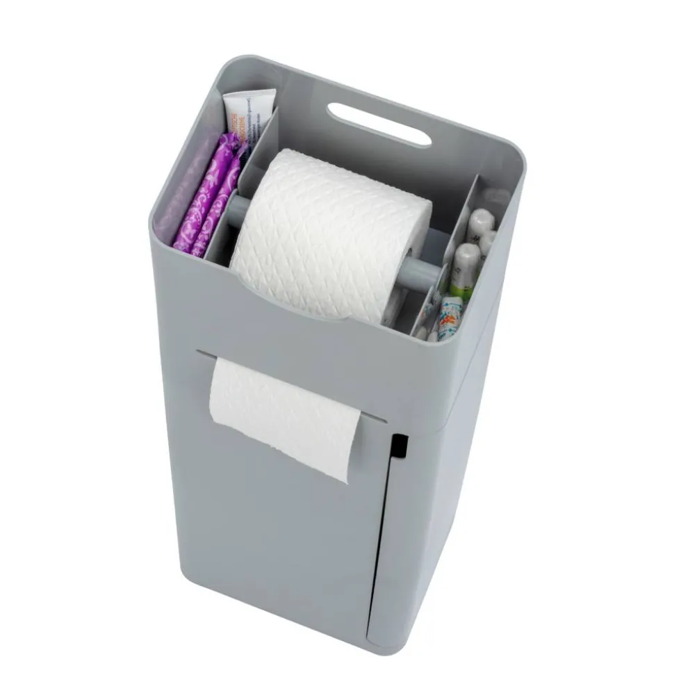 Stand WC-Garnitur 'Imon' 6-in-1 matt grau mit Ablage