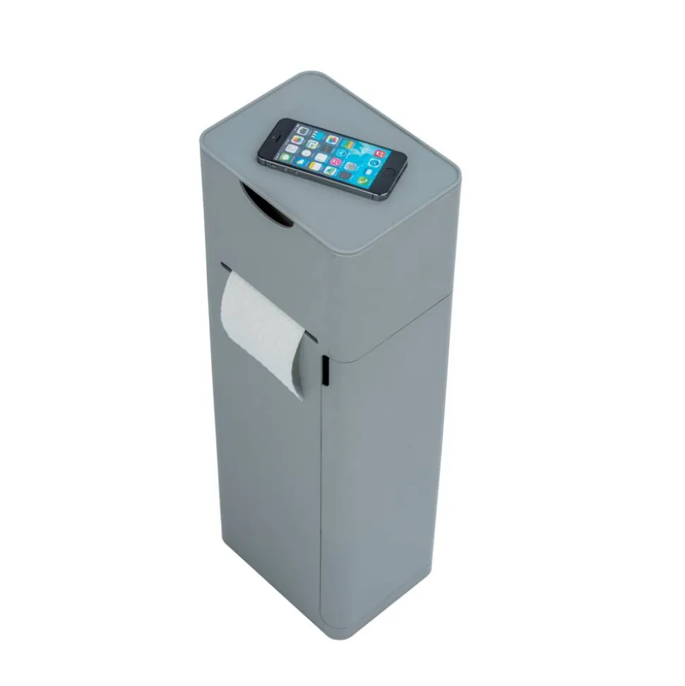 Stand WC-Garnitur 'Imon' 6-in-1 matt grau mit Ablage