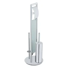 Stand WC-Garnitur 'Sulmona' 3-in-1 edelstahlfarben