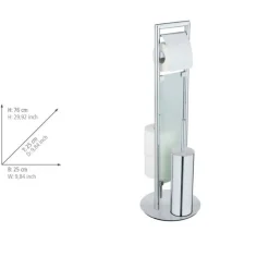 Stand WC-Garnitur 'Sulmona' 3-in-1 edelstahlfarben